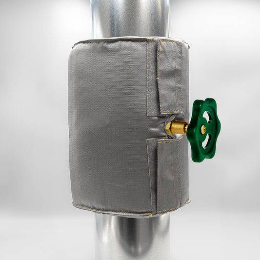 Gewebedämmkappe Flanscharmatur und Ventile mit Ventil
