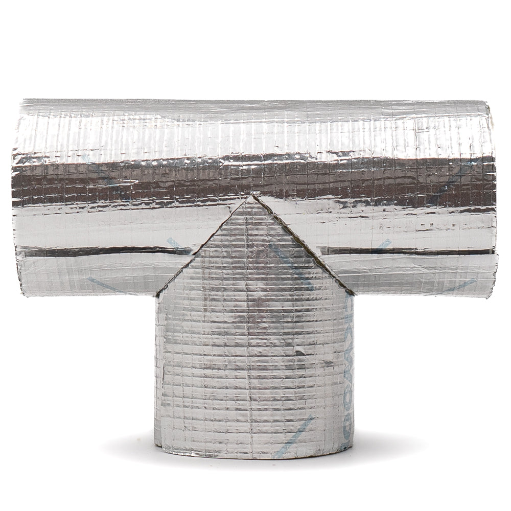 T-Stück aus alukaschierter Rockwool Teclit Steinwolle