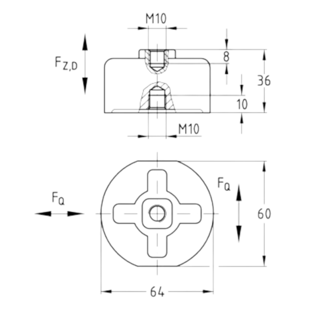PHONOLYT® Knopf verzinkt - M10