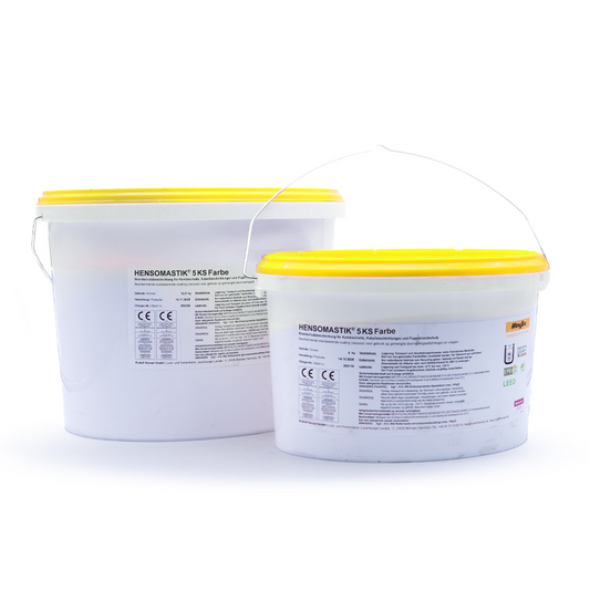 Brandschutzbeschichtung Hensomastik 5 KS Farbe mit gelbem Deckel