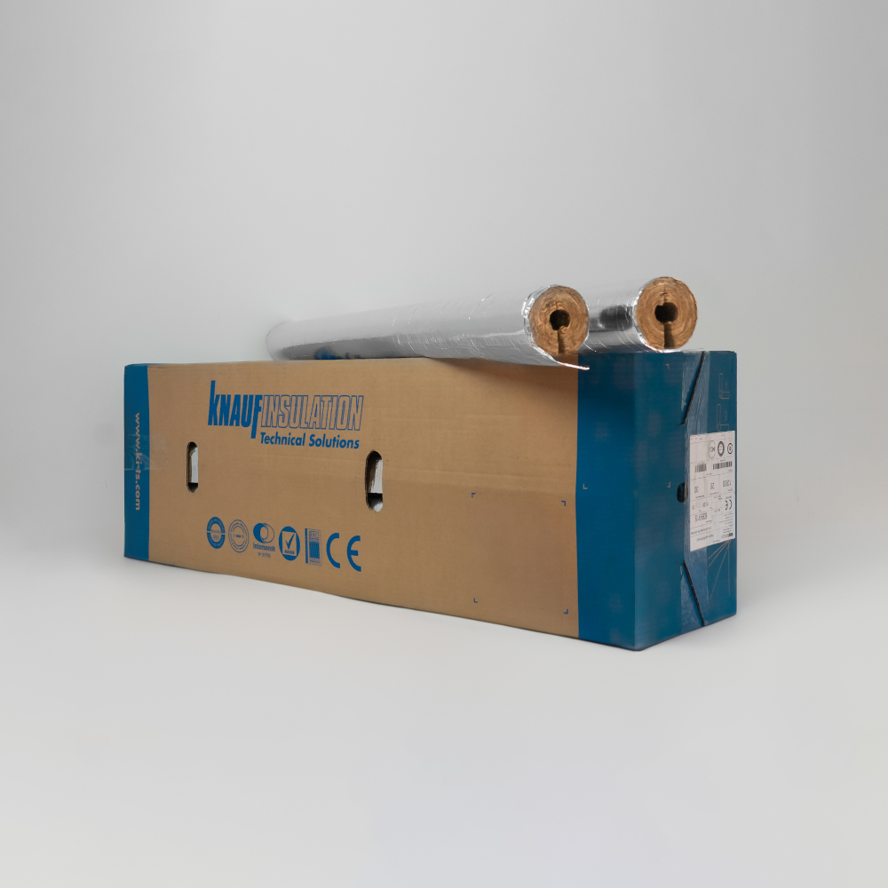 Knauf - Thermo-Tek PS Pro Alu - Rohrisolierung - Kartonware ab 89mm - 89mm / 50mm