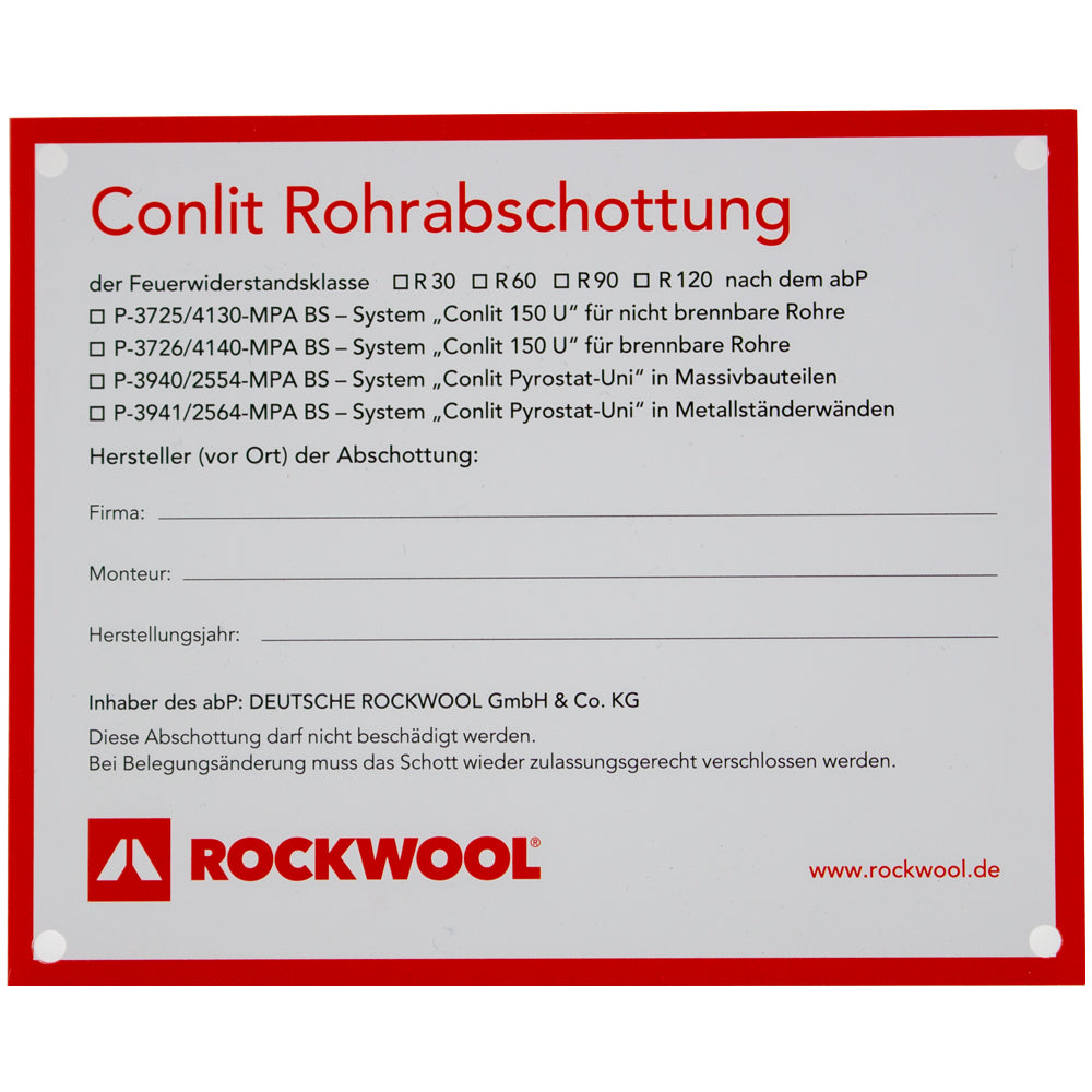Rockwool-Conlit-Schild-Rohrabschottung-Plakette