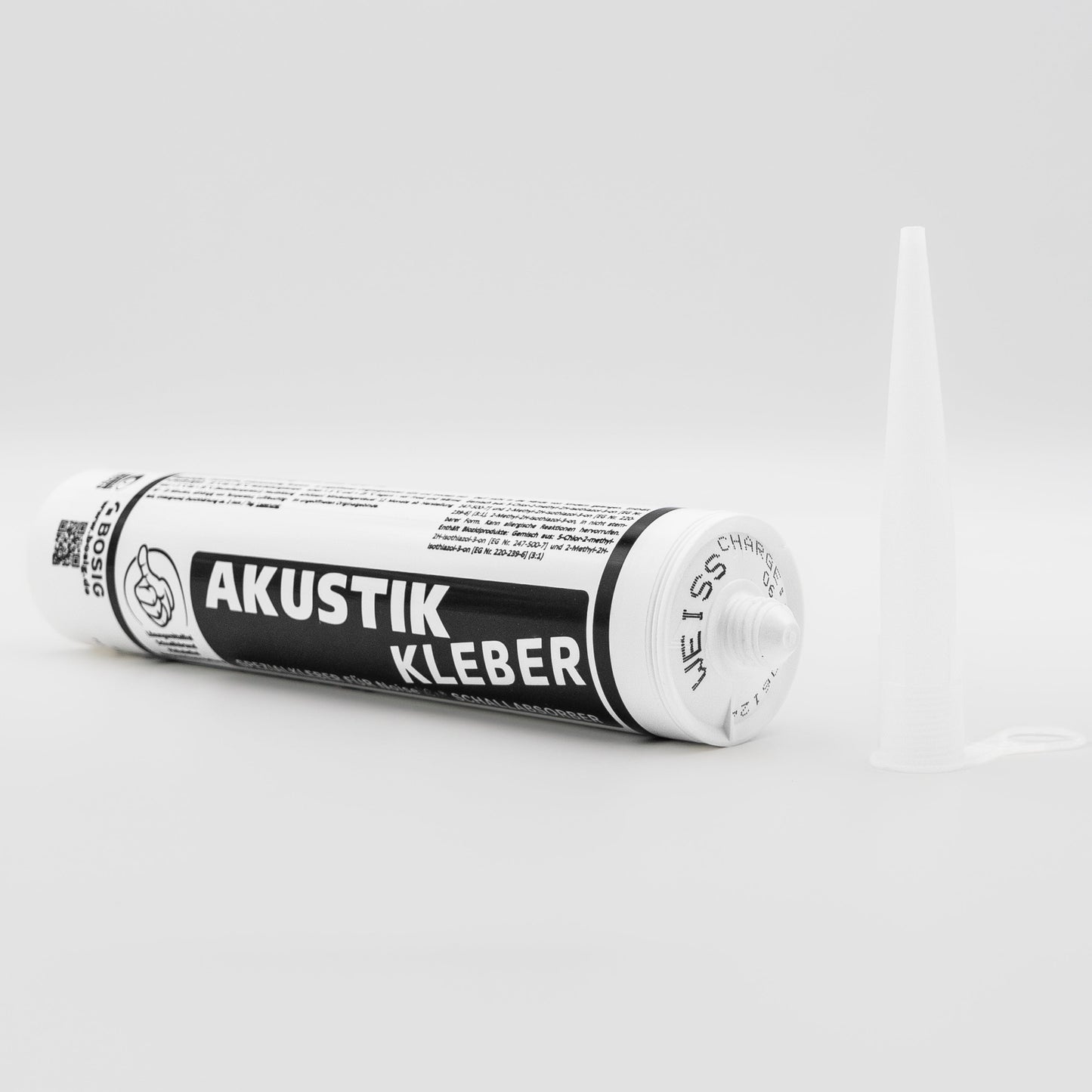 Bosig Akustik Kleber weiß liegend mit Auspressspitze