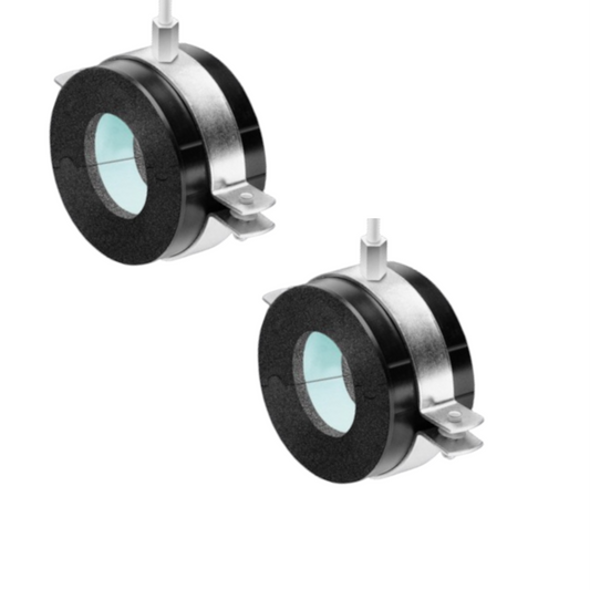 Rendering von zwei K-Flex Kälterohrträgern mit Metallschelle