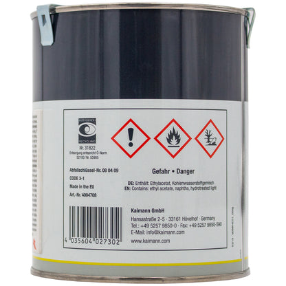 Inhalt und Gefahrenhinweise des Kaiflex K 414 Spezialklebers